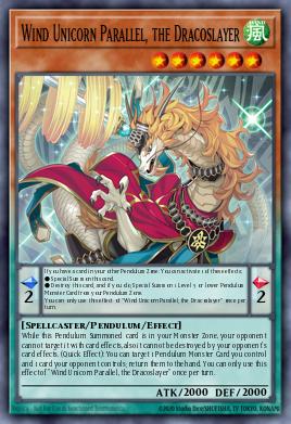 Wind Unicorn Parallel, the Dracoslayer MAMO-FR125 Secret Rare - Yu-Gi-Oh! Magnificent Monsters